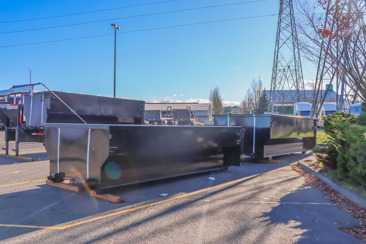 Roll-off dumpster ready for waste disposal at job site for Residential Dumpster Rental in Briar Chapel